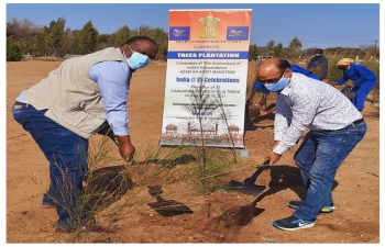 India@75 Azadi Ka Amrit Mahotsav - Tree Plantation Ceremony in Francistown (contd.)